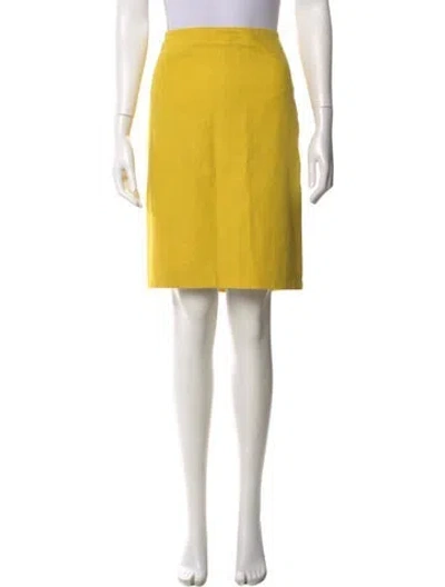Pre-owned Piazza Sempione Knee-length Skirt In Yellow