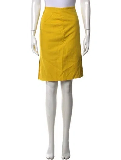 Pre-owned Piazza Sempione Knee-length Skirt In Yellow