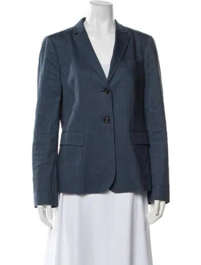 Pre-owned Piazza Sempione Linen Blazer In Blue