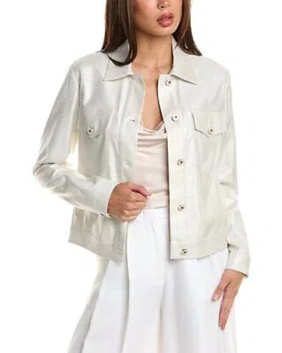 Pre-owned Piazza Sempione Linen-blend Jacket Women's In White