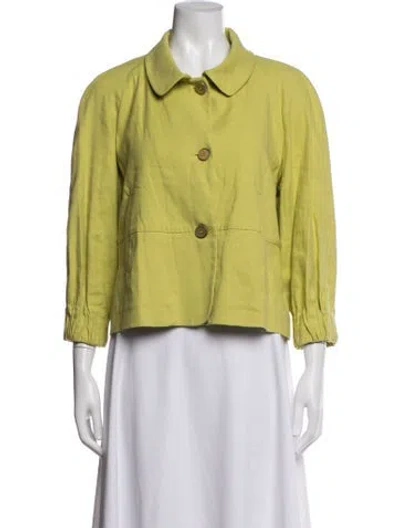 Pre-owned Piazza Sempione Linen Jacket In Green