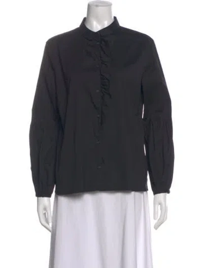 Pre-owned Piazza Sempione Long Sleeve Blouse In Gray