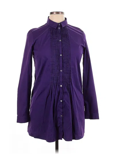 Pre-owned Piazza Sempione Long Sleeve Button Down Shirt In Purple
