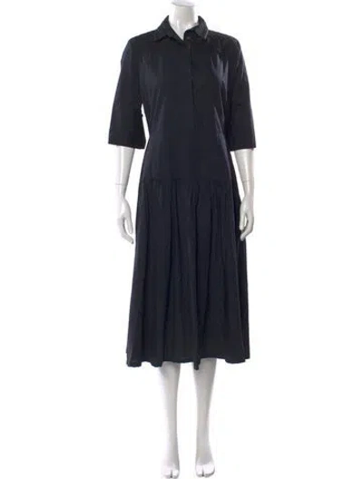 Pre-owned Piazza Sempione Midi Length Dress In Black