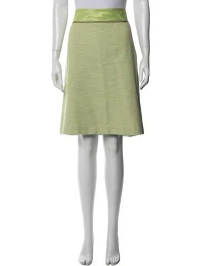 Pre-owned Piazza Sempione Midi Length Skirt In Green