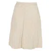 Piazza Sempione Midi Skirt In Cream Cotton In White