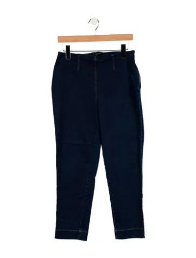 Pre-owned Piazza Sempione Mid-rise Skinny Leg Jeans In Blue
