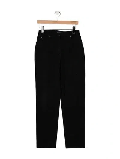 Pre-owned Piazza Sempione Mid-rise Straight Leg Jeans In Black