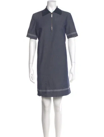 Pre-owned Piazza Sempione Mini Dress In Blue
