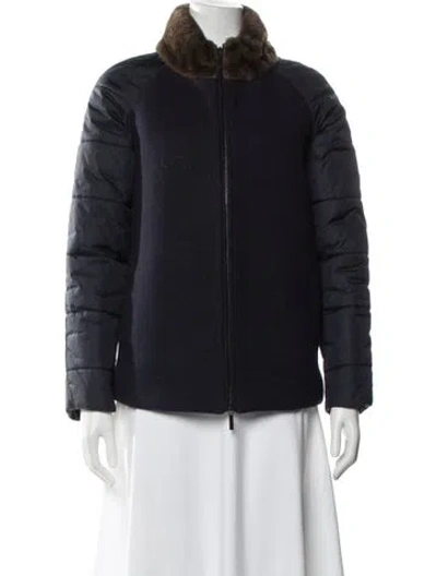 Pre-owned Piazza Sempione Nylon Coat In Blue