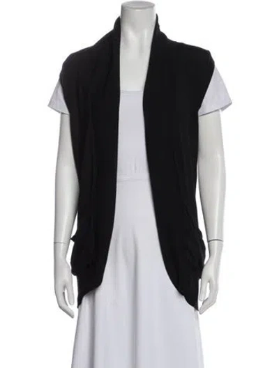 Pre-owned Piazza Sempione Open Front Sweater In Black