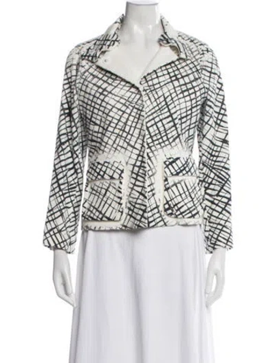 Pre-owned Piazza Sempione Patterned Blazer In Black