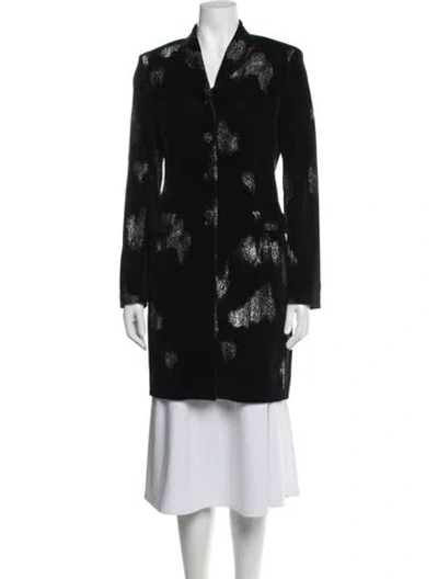Pre-owned Piazza Sempione Patterned Coat In Black