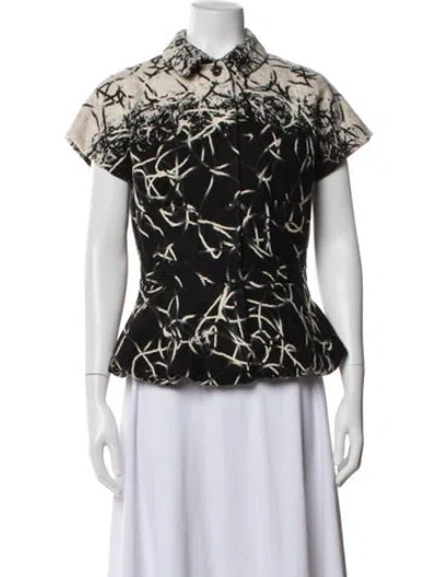 Pre-owned Piazza Sempione Patterned Jacket In Black