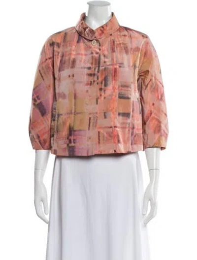 Pre-owned Piazza Sempione Patterned Jacket In Pink
