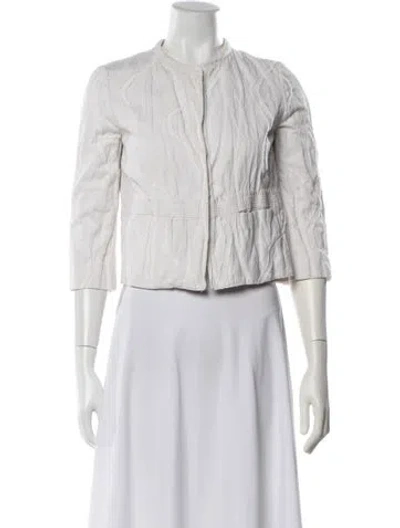 Pre-owned Piazza Sempione Patterned Jacket In White