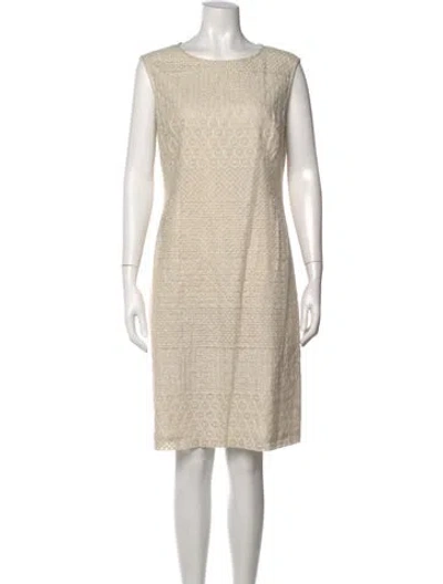 Pre-owned Piazza Sempione Patterned Knee-length Dress In Neutral