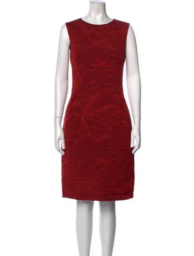 Pre-owned Piazza Sempione Patterned Knee-length Dress In Red