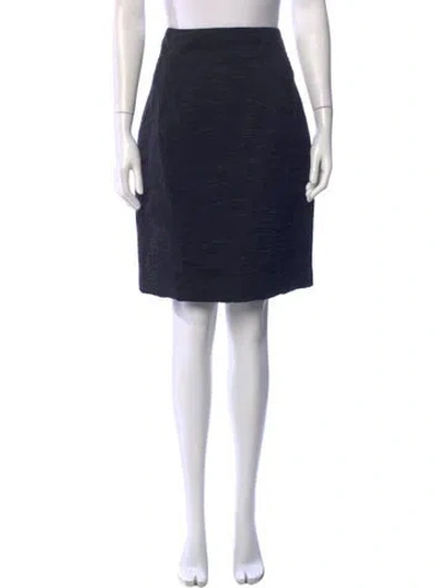 Pre-owned Piazza Sempione Patterned Knee-length Skirt In Blue