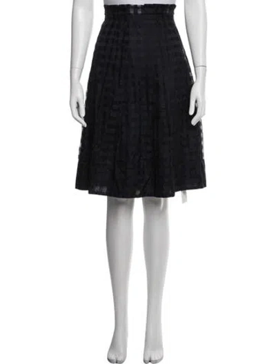 Pre-owned Piazza Sempione Patterned Midi Length Skirt In Blue