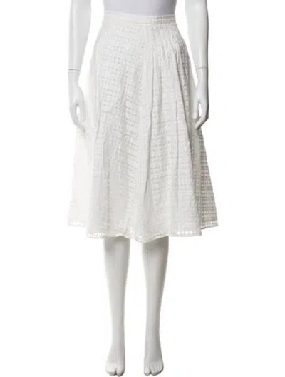 Pre-owned Piazza Sempione Patterned Midi Length Skirt In Neutrals