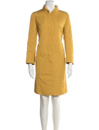 Pre-owned Piazza Sempione Peacoat In Yellow