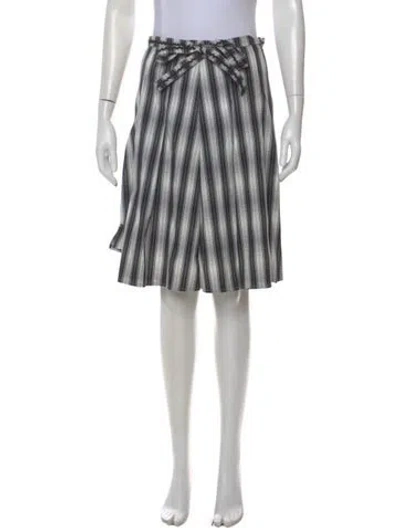 Pre-owned Piazza Sempione Plaid Print Knee-length Skirt In Neutral