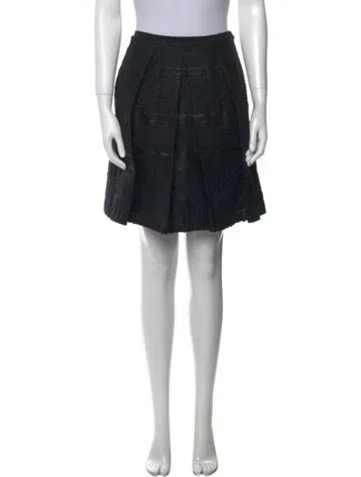 Pre-owned Piazza Sempione Pleated Accents Knee-length Skirt In Black