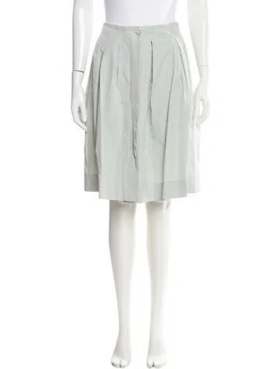 Pre-owned Piazza Sempione Pleated Accents Knee-length Skirt In Gray