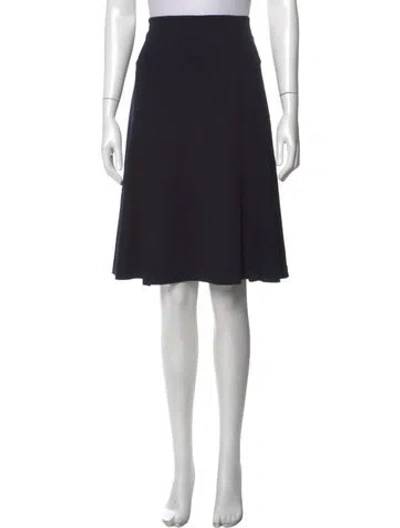 Pre-owned Piazza Sempione Pleated Accents Midi Length Skirt In Grey