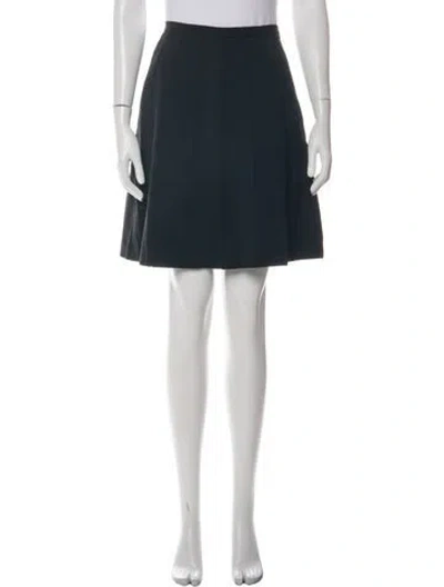 Pre-owned Piazza Sempione Pleated Accents Mini Skirt In Black