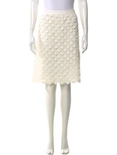 Pre-owned Piazza Sempione Polka Dot Print Knee-length Skirt In Neutral