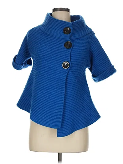 Pre-owned Piazza Sempione Poncho In Blue