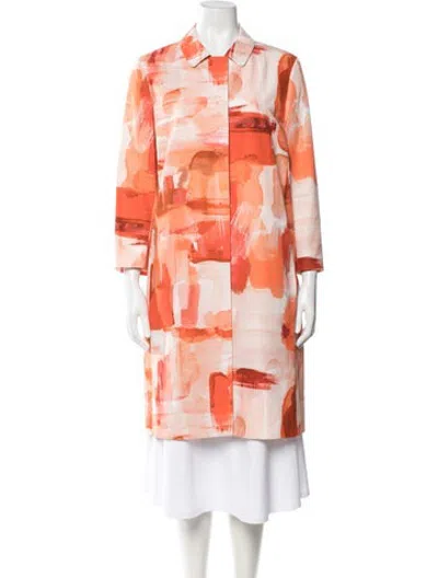 Pre-owned Piazza Sempione Printed Jacket In Orange