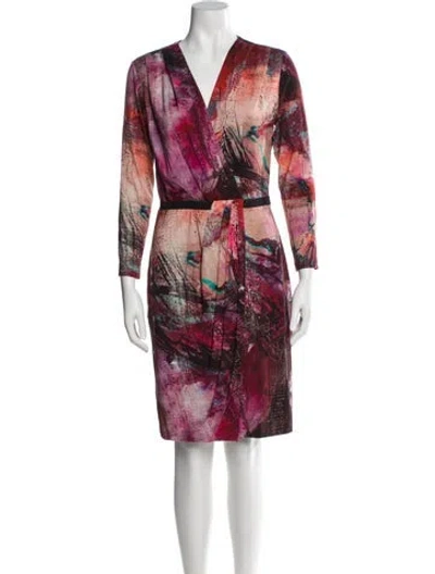 Pre-owned Piazza Sempione Printed Knee-length Dress In Multi