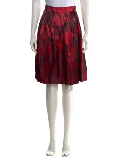 Pre-owned Piazza Sempione Printed Midi Length Skirt W/ Tags In Multi