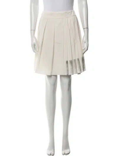 Pre-owned Piazza Sempione Printed Mini Skirt In White