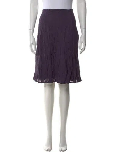 Pre-owned Piazza Sempione Ruffle Embellishment Knee-length Skirt In Purple