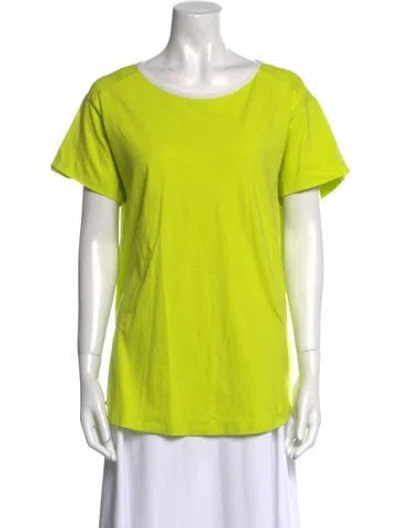 Pre-owned Piazza Sempione Scoop Neck Short Sleeve T-shirt In Green
