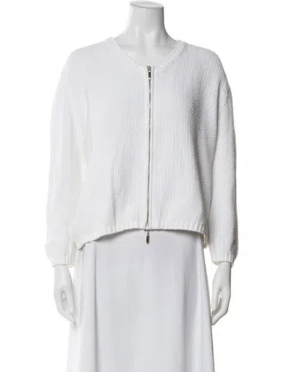 Pre-owned Piazza Sempione Scoop Neck Sweater In Neutral