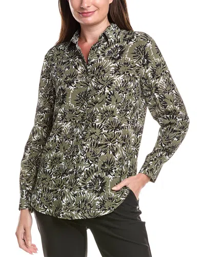 Piazza Sempione Silk Blouse In Green