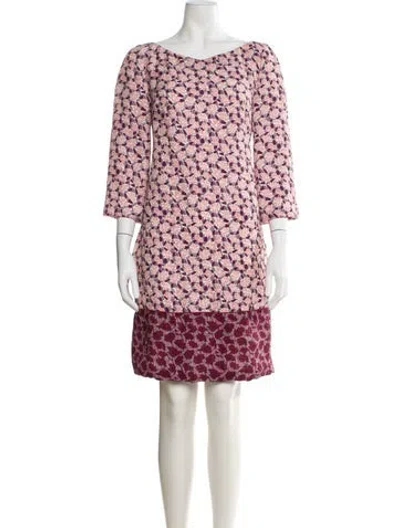 Pre-owned Piazza Sempione Silk Knee-length Dress In Purple