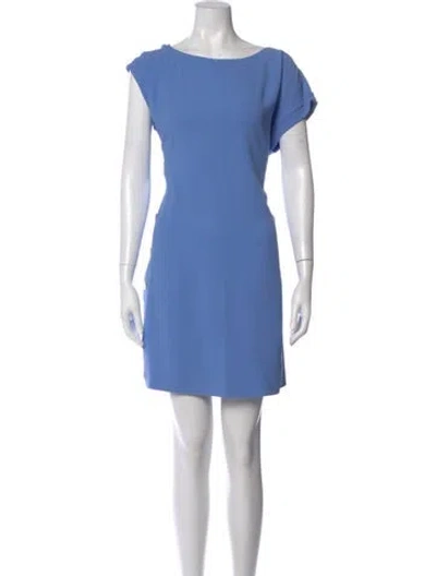 Pre-owned Piazza Sempione Silk Mini Dress In Blue