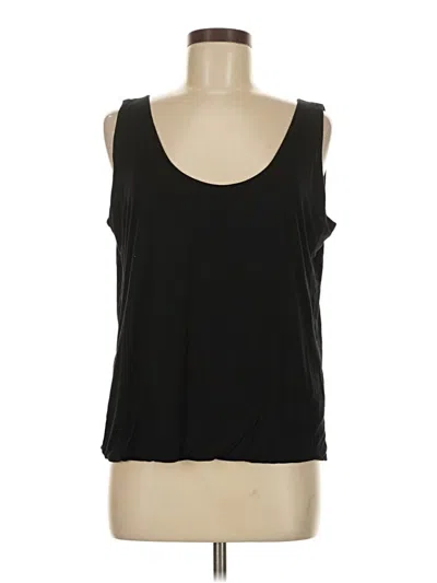 Pre-owned Piazza Sempione Sleeveless Top Black Scoop Neck Tops