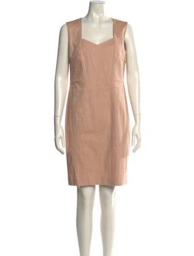 Pre-owned Piazza Sempione Square Neckline Mini Dress In Neutral