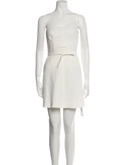 Pre-owned Piazza Sempione Strapless Mini Dress In Neutral