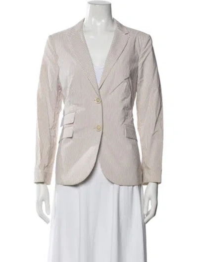 Pre-owned Piazza Sempione Striped Blazer In Black