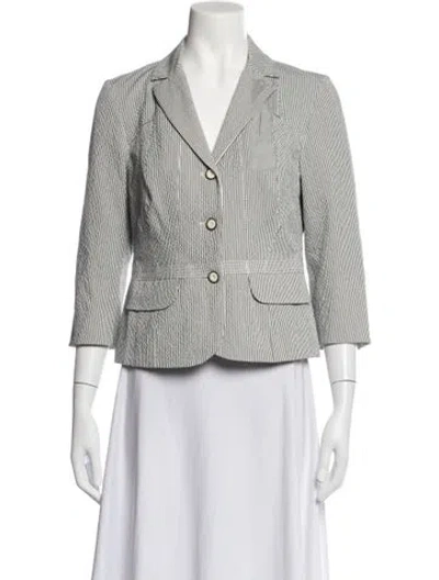 Pre-owned Piazza Sempione Striped Blazer In Blue/white