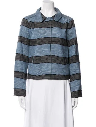 Pre-owned Piazza Sempione Striped Jacket In Blue