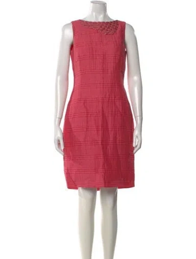 Pre-owned Piazza Sempione Striped Knee-length Dress In Pink